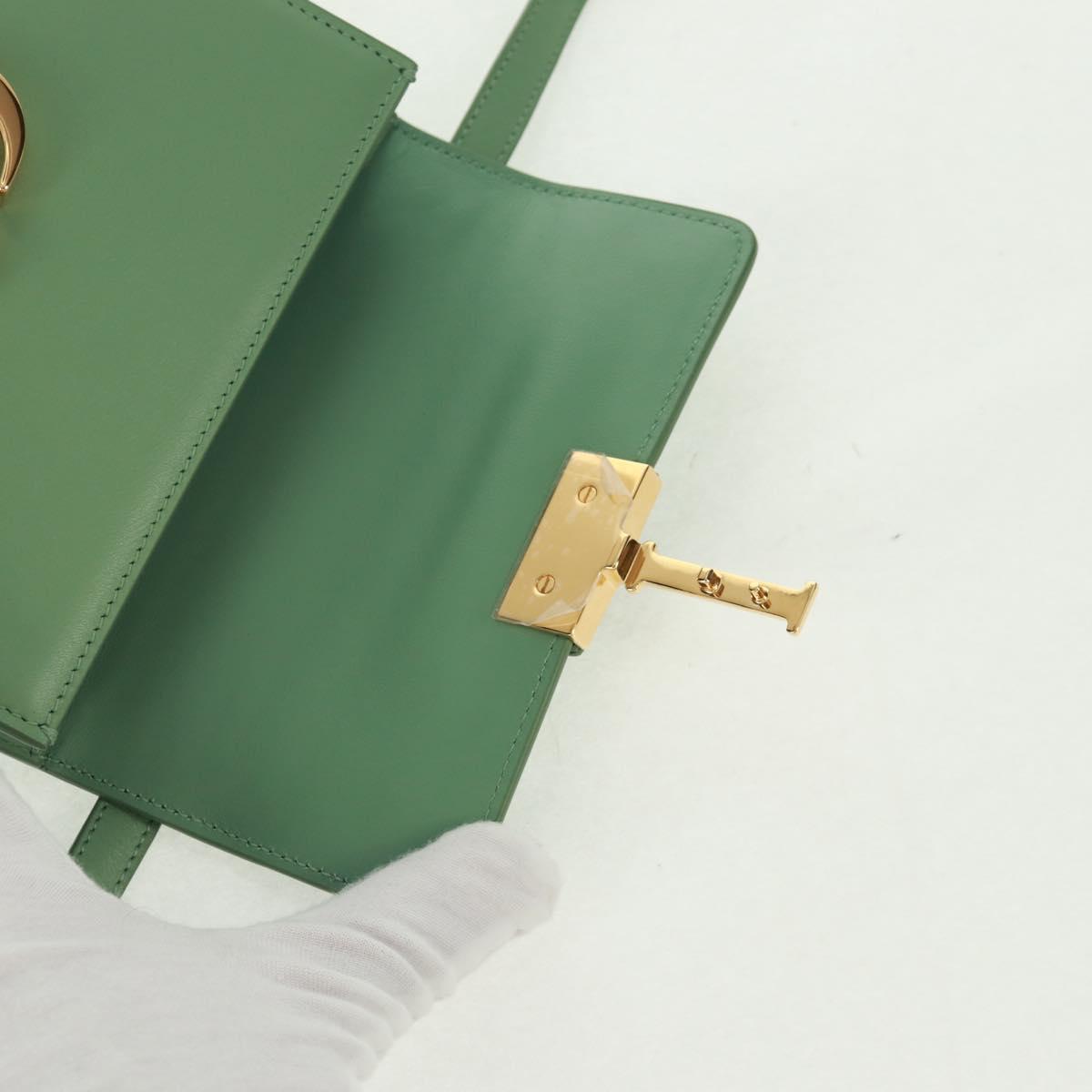 Christian Dior Micro bag 30 Montaigne Bag Leather Gold Green Auth BA9641SAM