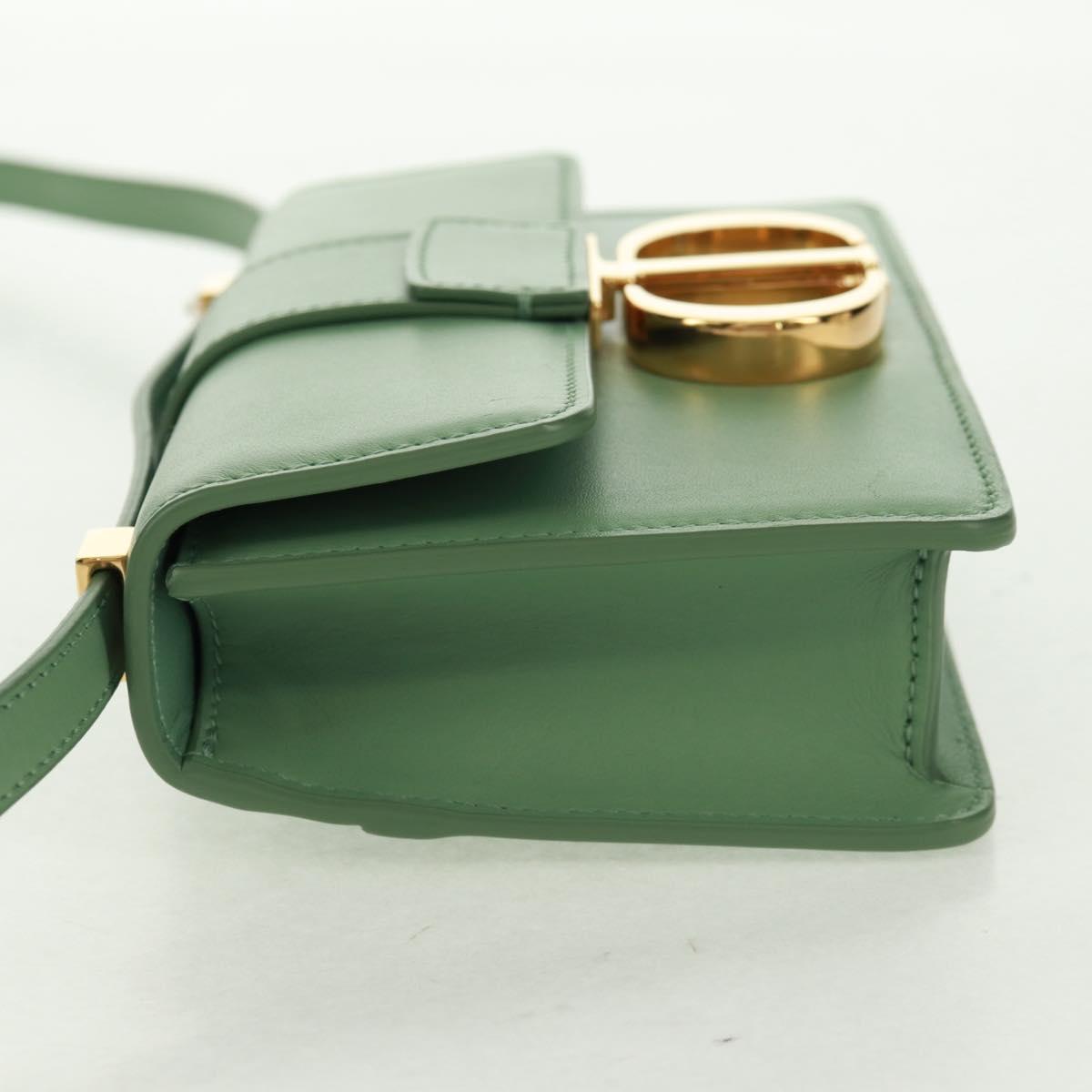 Christian Dior Micro bag 30 Montaigne Bag Leather Gold Green Auth BA9641SAM
