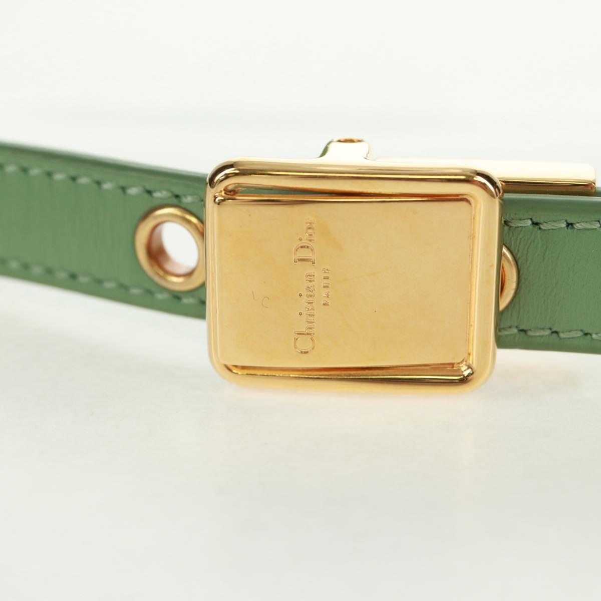 Christian Dior Micro bag 30 Montaigne Bag Leather Gold Green Auth BA9641SAM