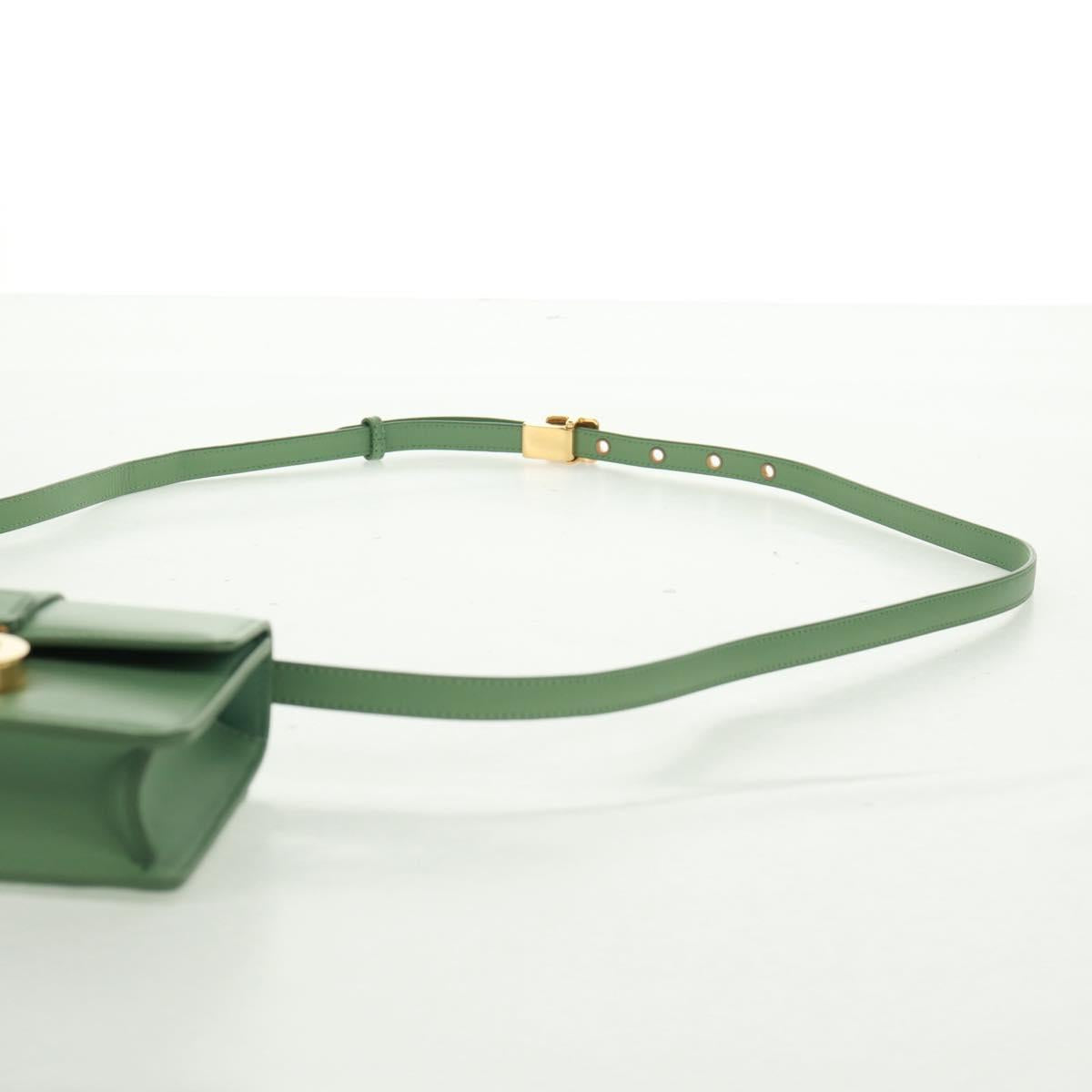 Christian Dior Micro bag 30 Montaigne Bag Leather Gold Green Auth BA9641SAM