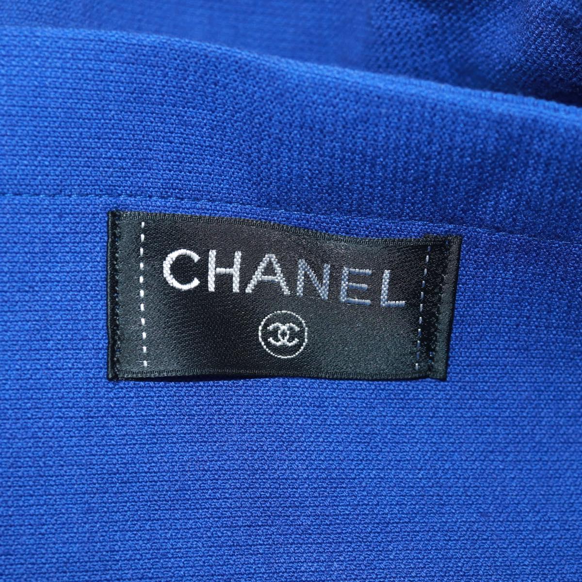 CHANEL Decacoco Beach Bag Hand Bag Pile Blue CC Auth BA9644SAV