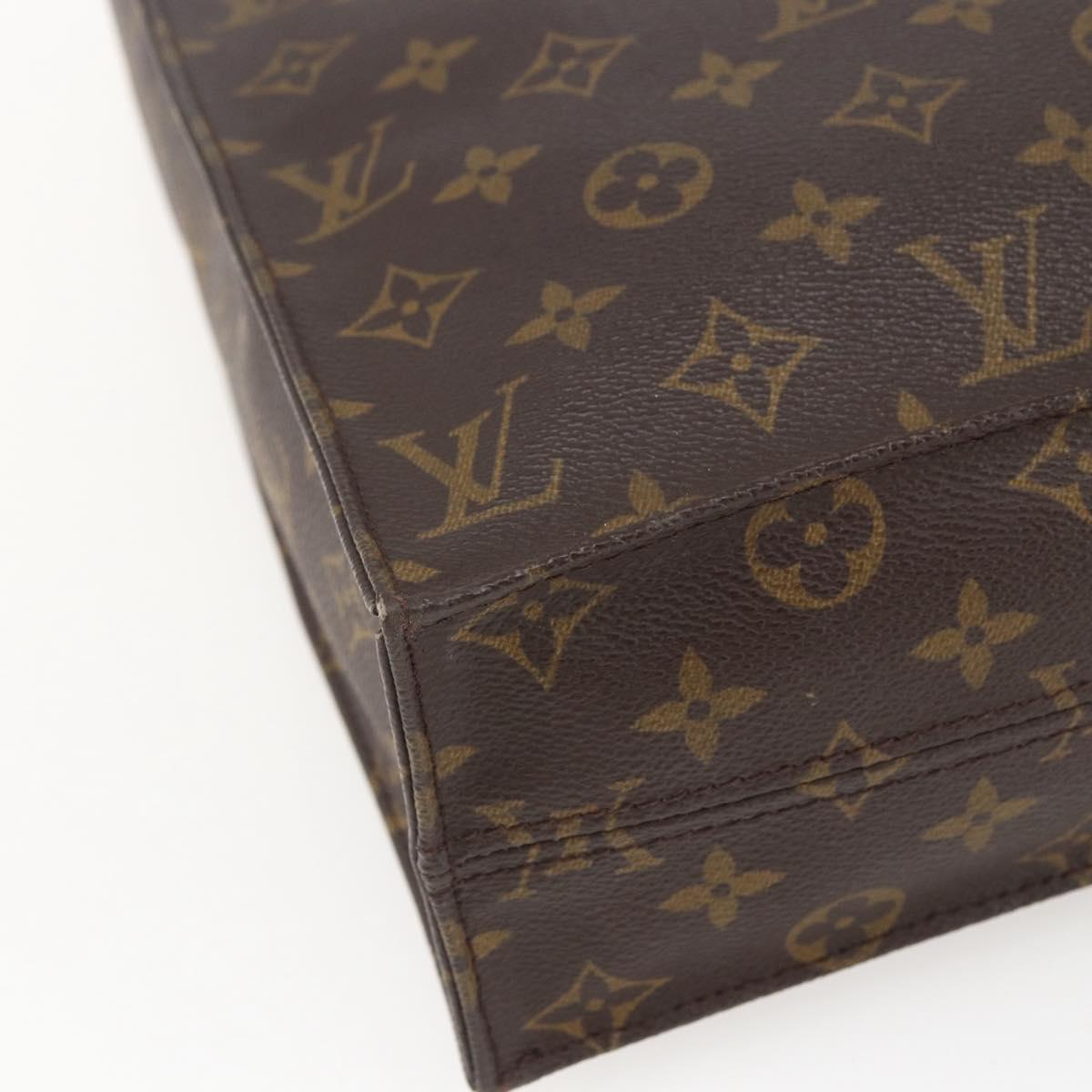 LOUIS VUITTON Monogram Sac Plat Hand Bag M51140 LV Auth BA9661