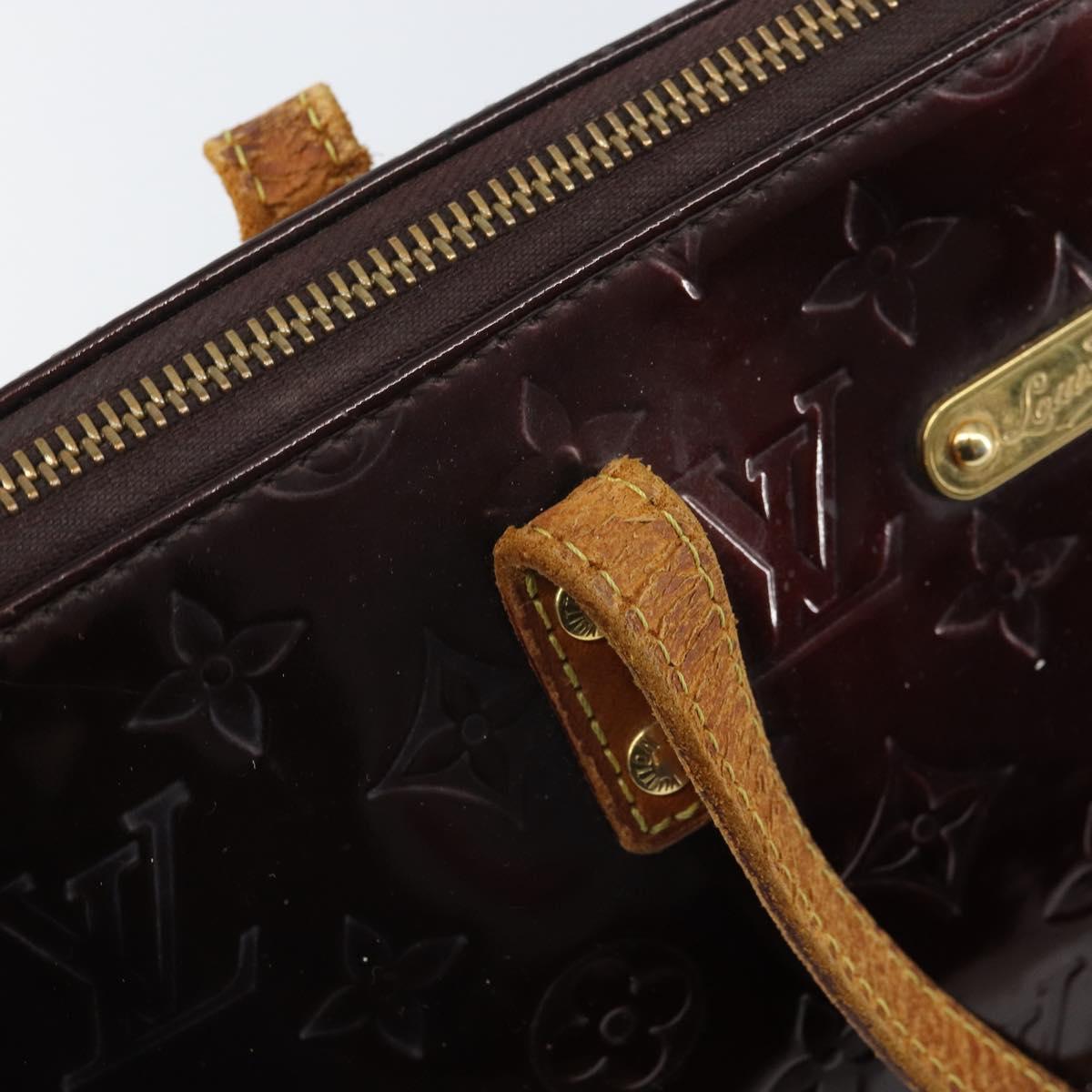 LOUIS VUITTON Monogram Vernis Bellevue PM Hand Bag Amarante M93585 Auth BA9673