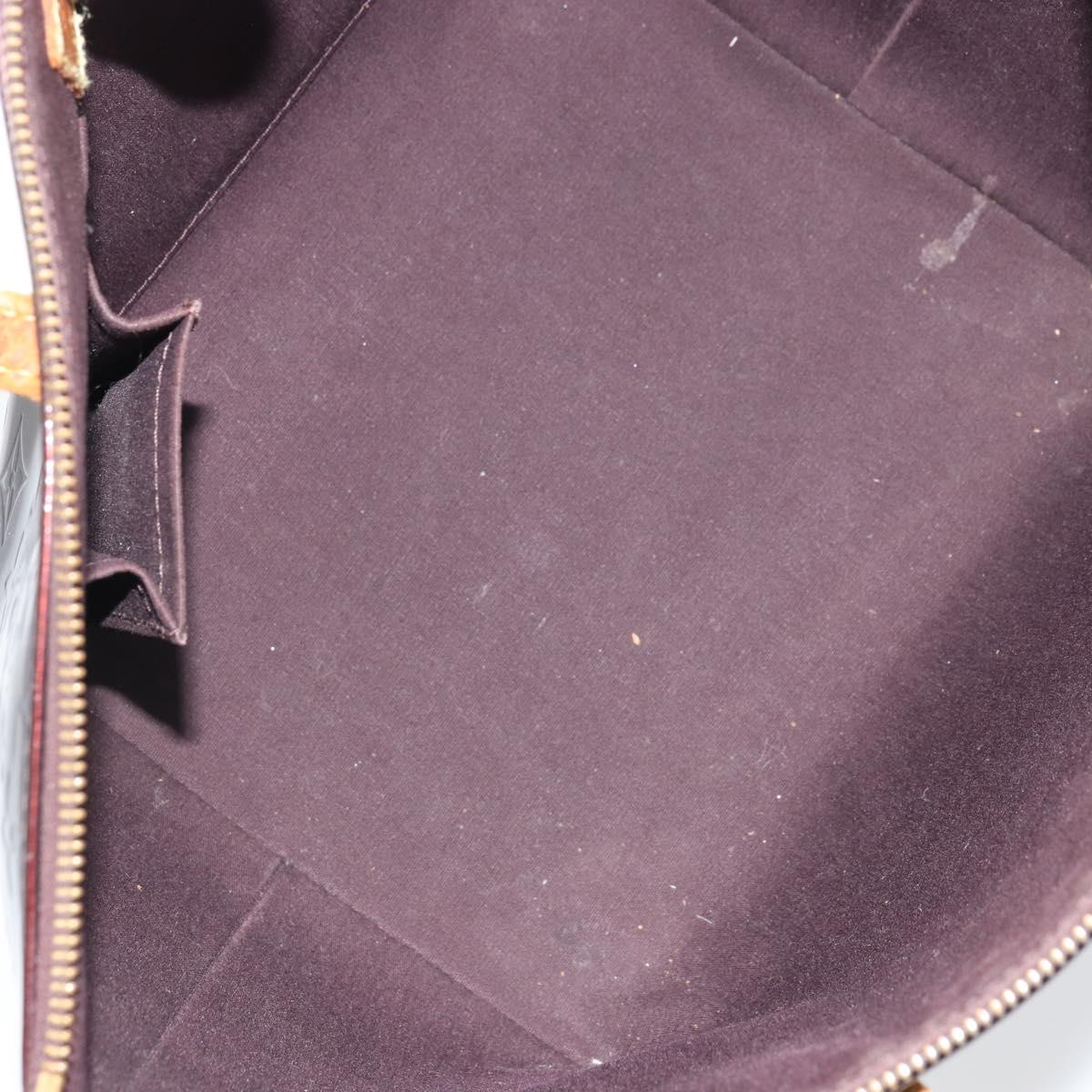 LOUIS VUITTON Monogram Vernis Bellevue PM Hand Bag Amarante M93585 Auth BA9673