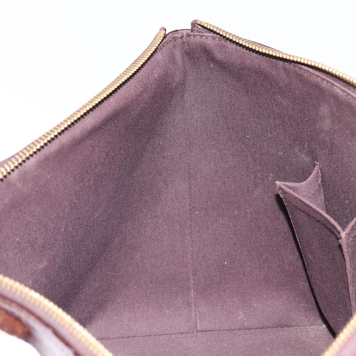 LOUIS VUITTON Monogram Vernis Bellevue PM Hand Bag Amarante M93585 Auth BA9673