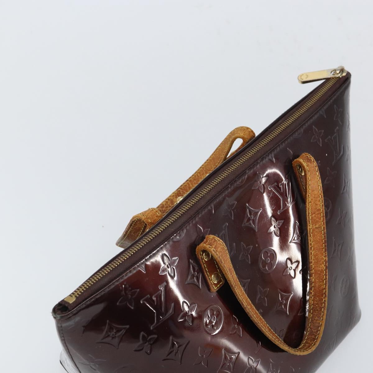 LOUIS VUITTON Monogram Vernis Bellevue PM Hand Bag Amarante M93585 Auth BA9673