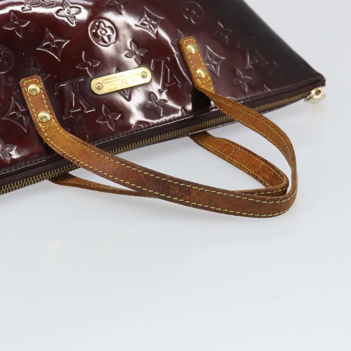 LOUIS VUITTON Monogram Vernis Bellevue PM Hand Bag Amarante M93585 Auth BA9673