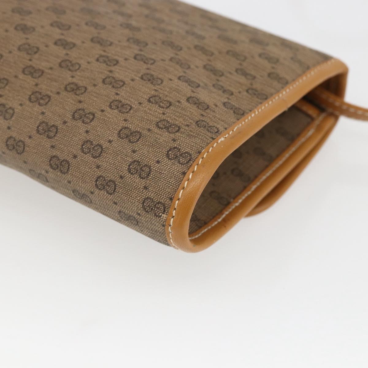 GUCCI Micro GG Supreme Shoulder Bag PVC Beige Gold 004 89 1041 Auth BA9682