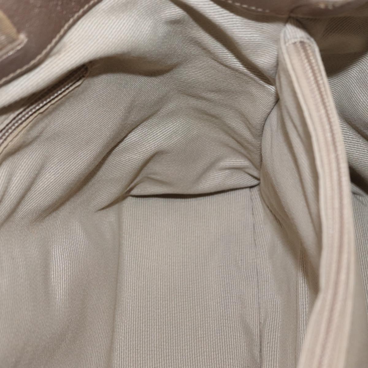 Salvatore Ferragamo Vala Tote Bag Leather Beige Auth BA9685