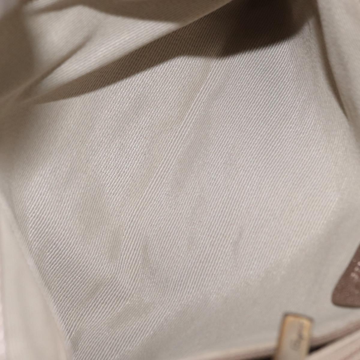 Salvatore Ferragamo Vala Tote Bag Leather Beige Auth BA9685