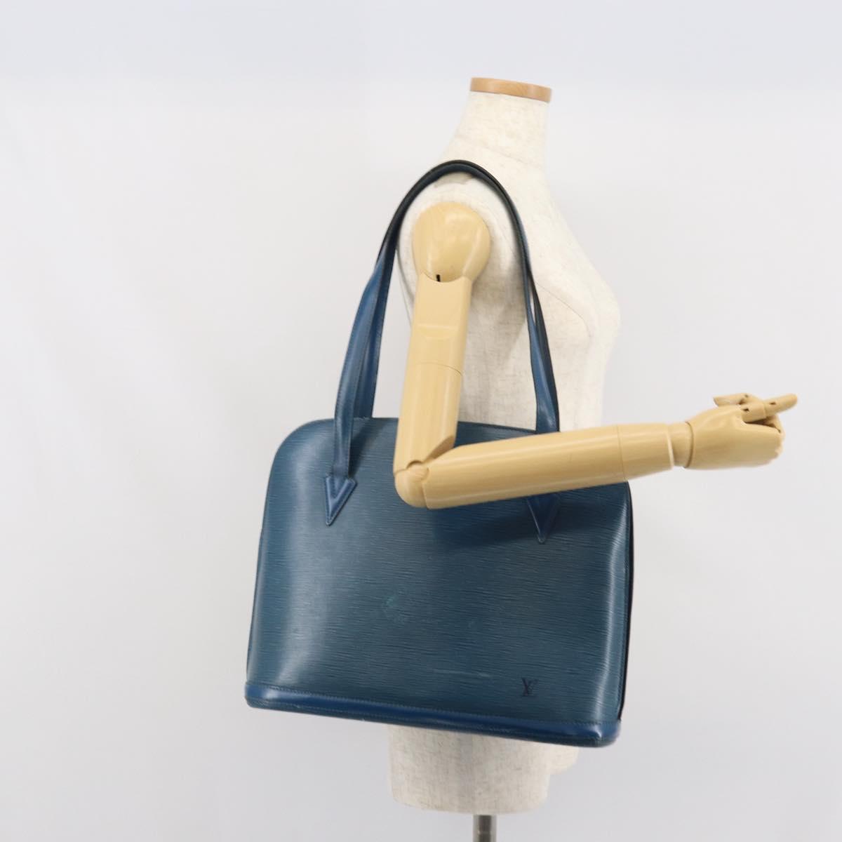 LOUIS VUITTON Epi Lussac Shoulder Bag Blue M52285 LV Auth BA9705