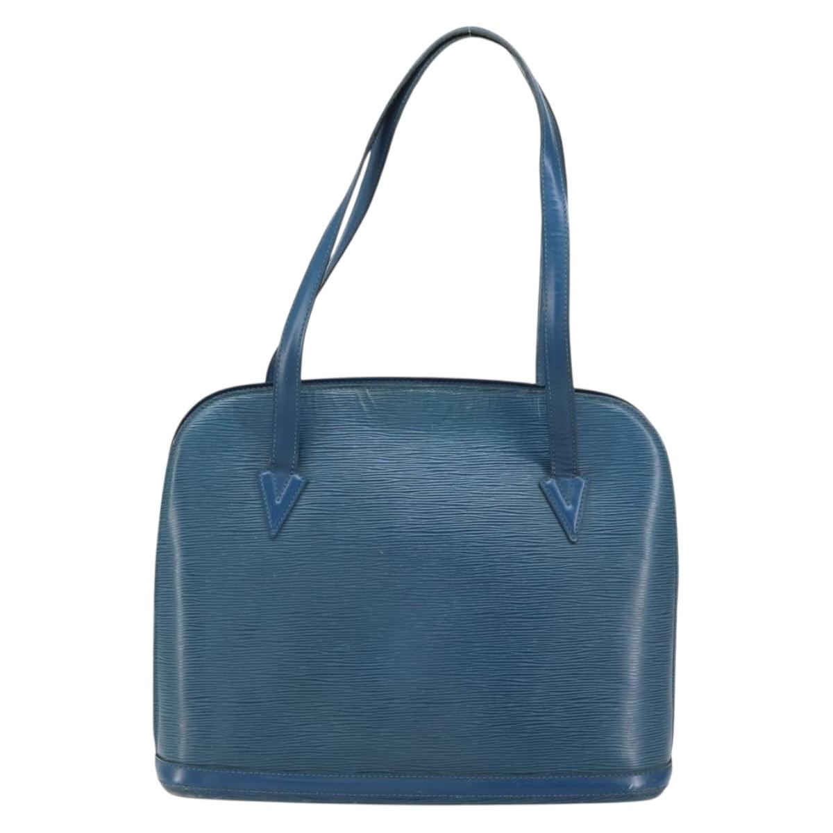 LOUIS VUITTON Epi Lussac Shoulder Bag Blue M52285 LV Auth BA9705