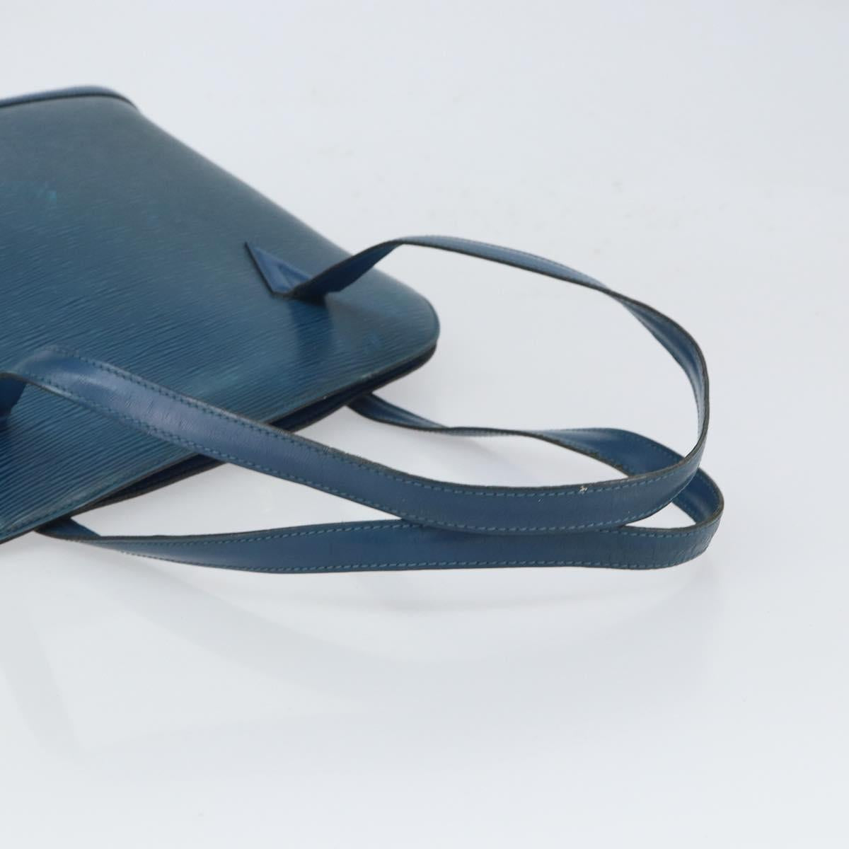 LOUIS VUITTON Epi Lussac Shoulder Bag Blue M52285 LV Auth BA9705