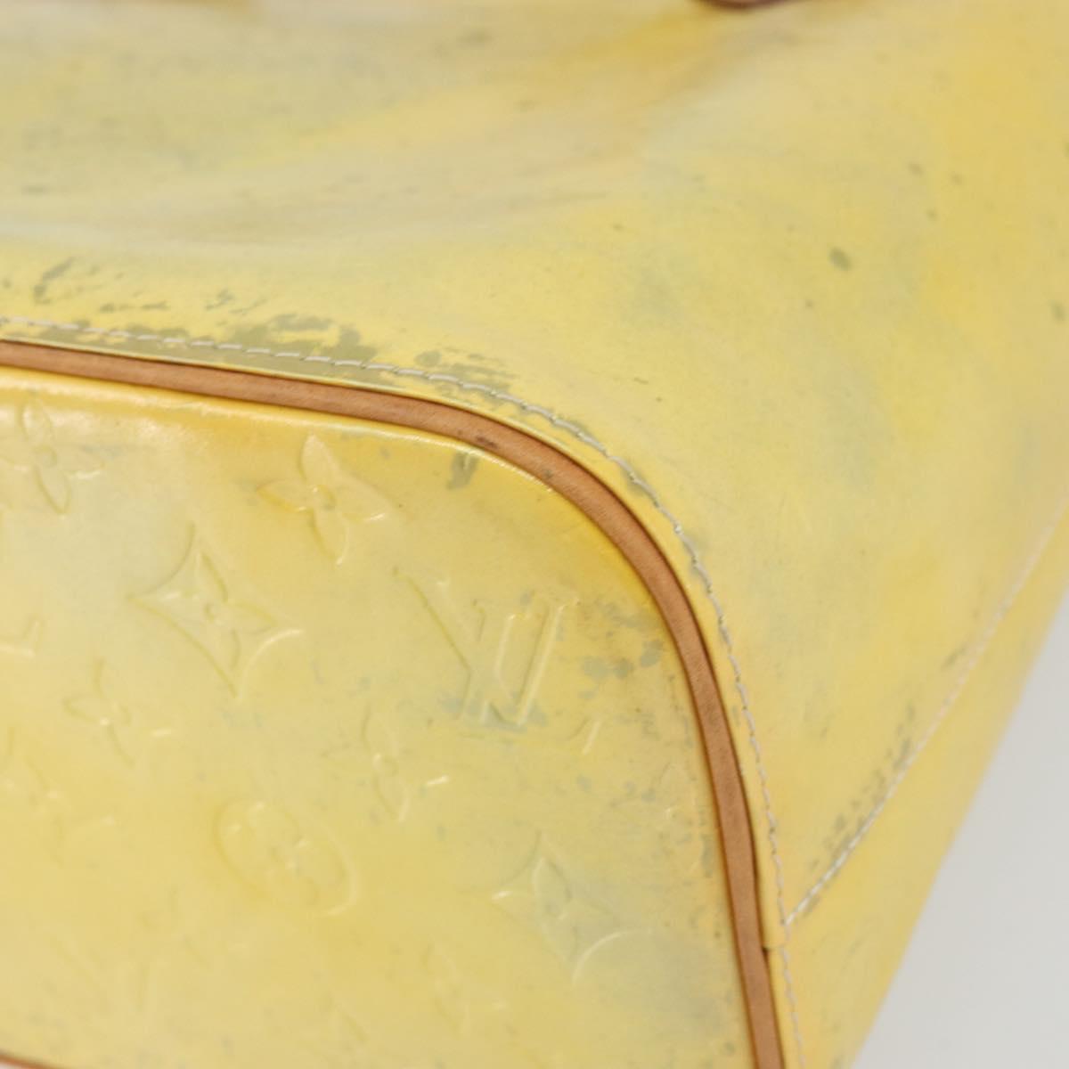 LOUIS VUITTON Monogram Vernis Houston Hand Bag Gris M91053 LV Auth BA9708