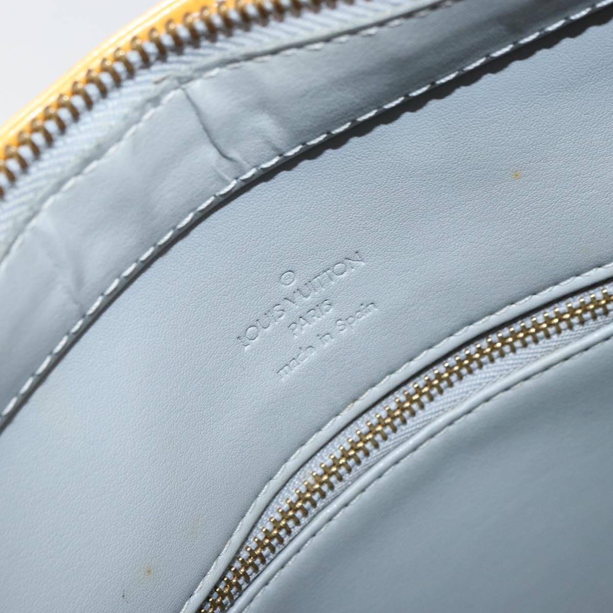 LOUIS VUITTON Monogram Vernis Houston Hand Bag Gris M91053 LV Auth BA9708