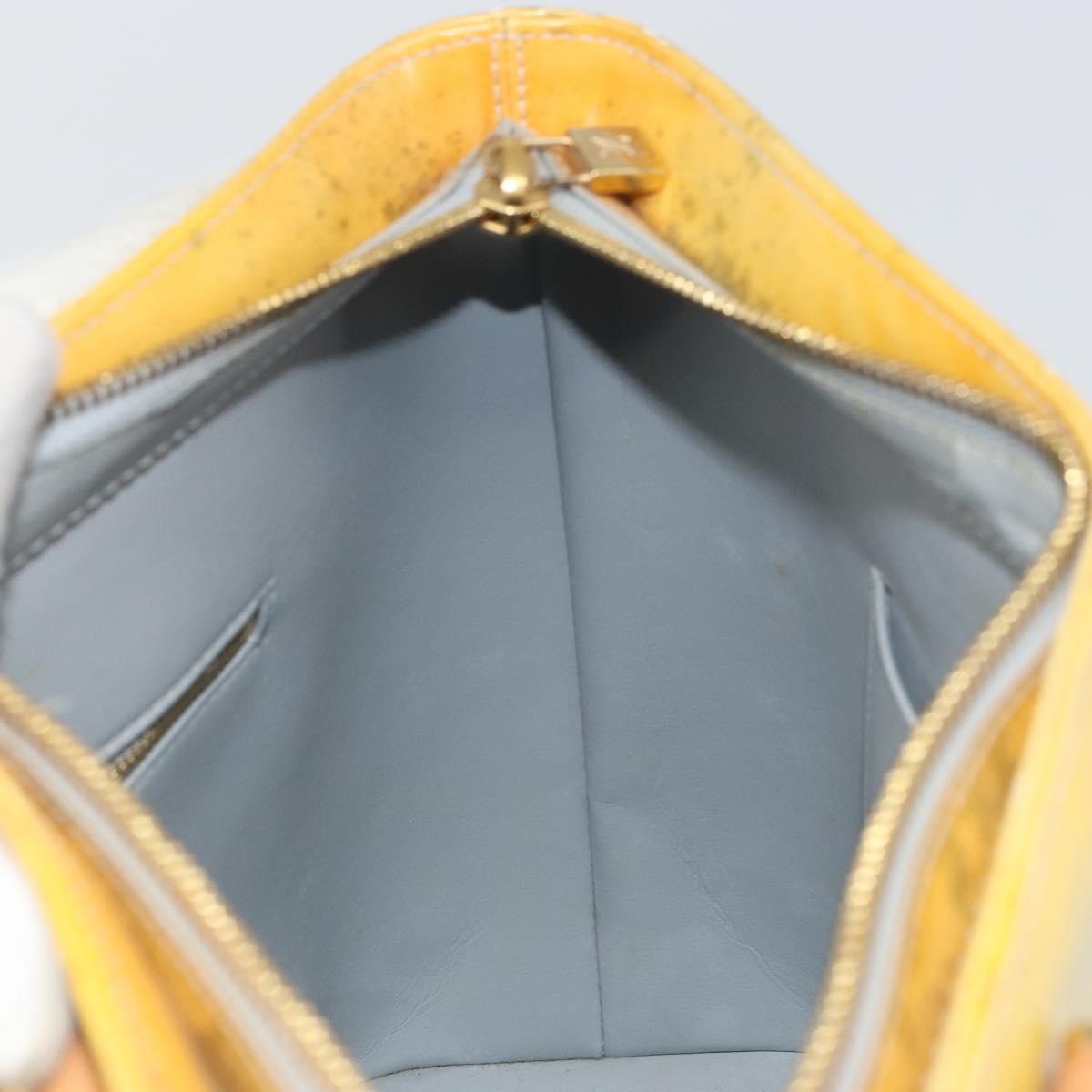 LOUIS VUITTON Monogram Vernis Houston Hand Bag Gris M91053 LV Auth BA9708