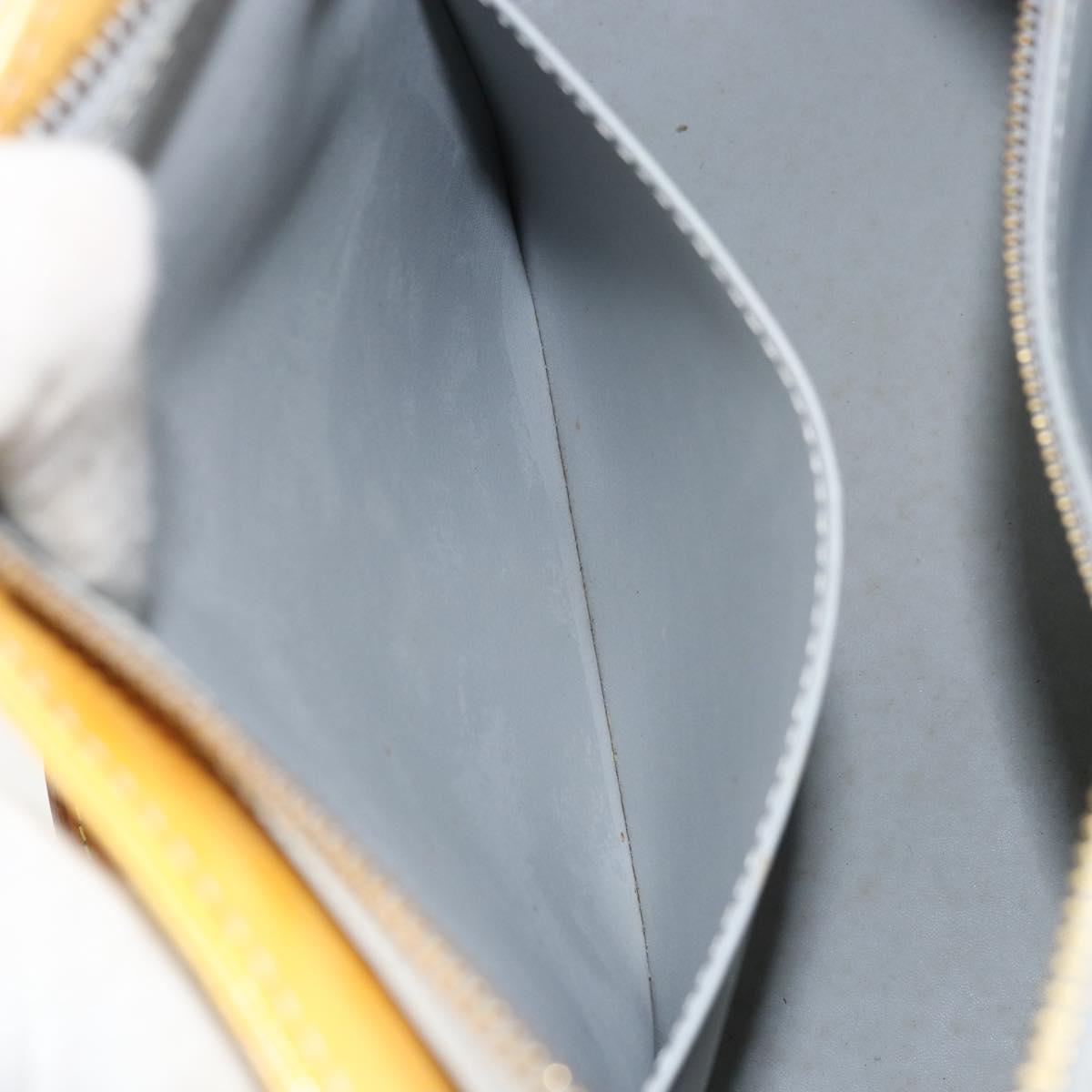 LOUIS VUITTON Monogram Vernis Houston Hand Bag Gris M91053 LV Auth BA9708