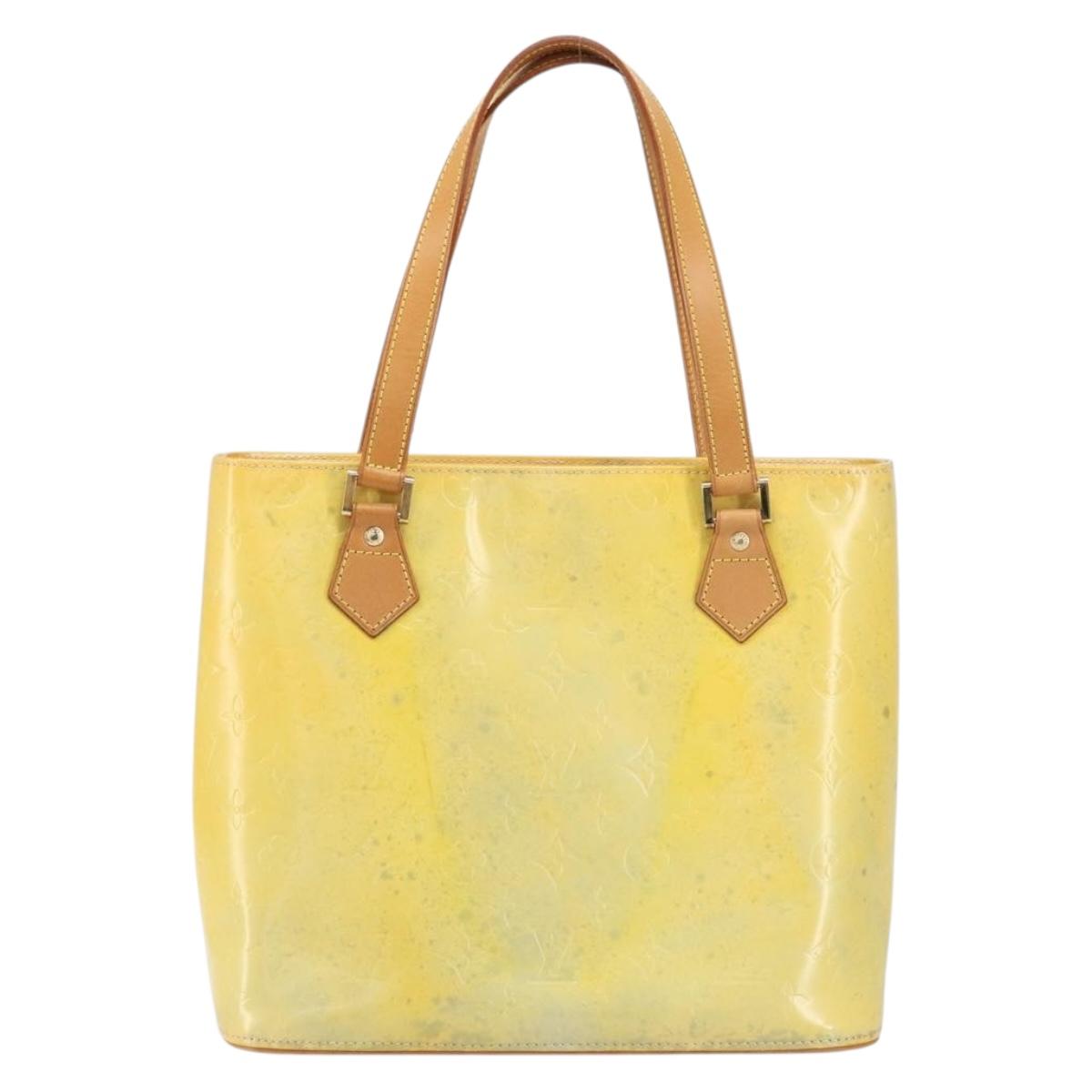 LOUIS VUITTON Monogram Vernis Houston Hand Bag Gris M91053 LV Auth BA9708