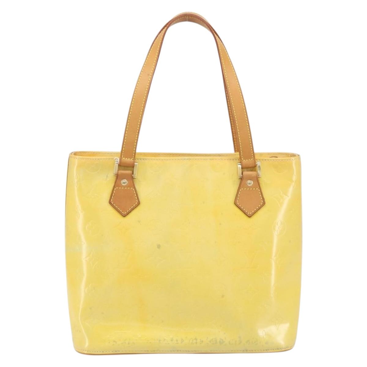 LOUIS VUITTON Monogram Vernis Houston Hand Bag Gris M91053 LV Auth BA9708