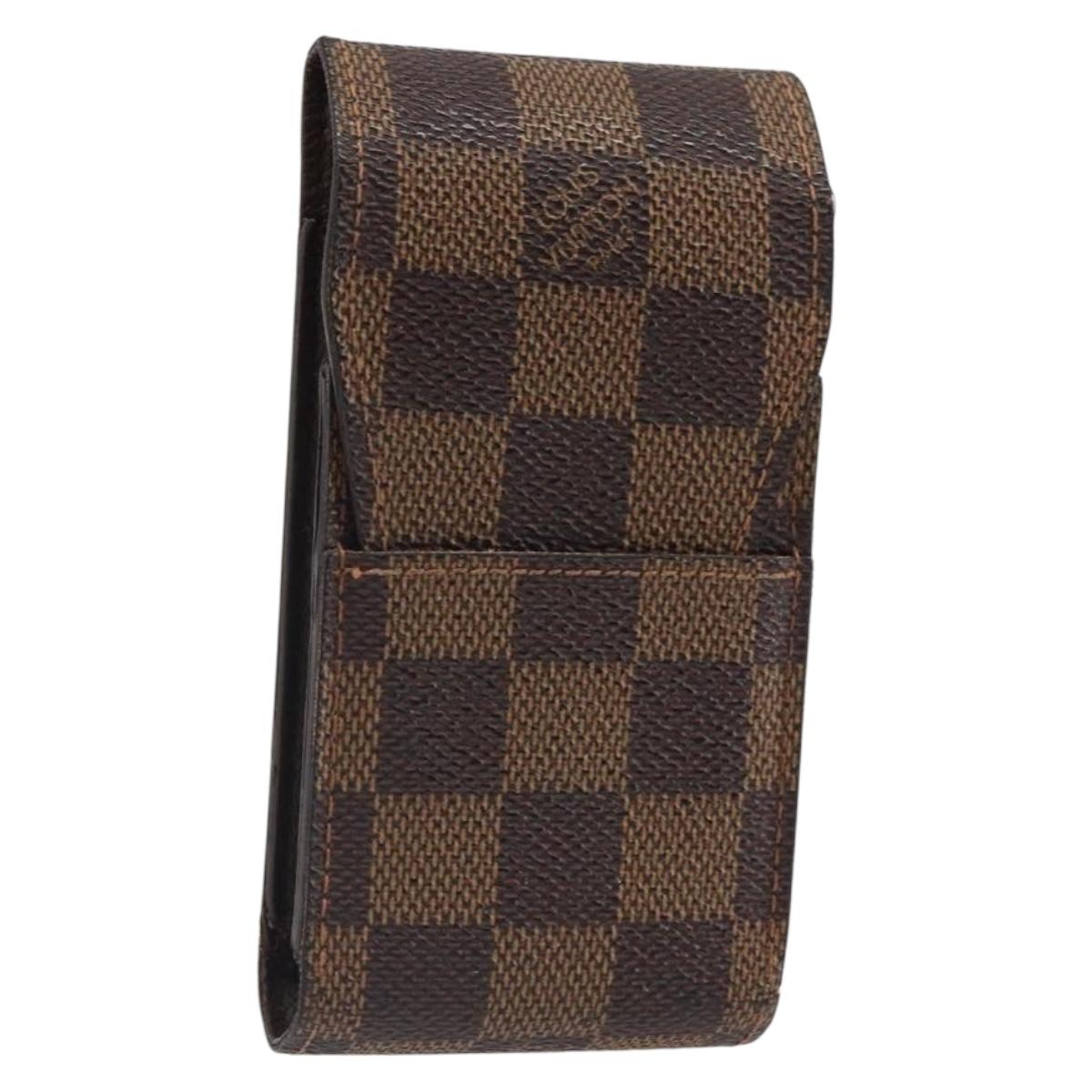 LOUIS VUITTON Damier Ebene Etui Cigarette Case N63024 LV Auth BA9710
