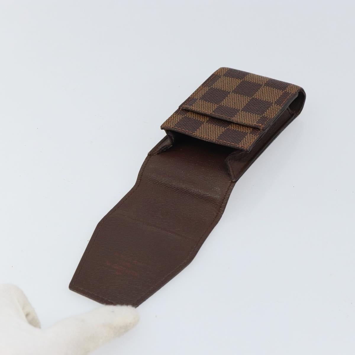 LOUIS VUITTON Damier Ebene Etui Cigarette Case N63024 LV Auth BA9710