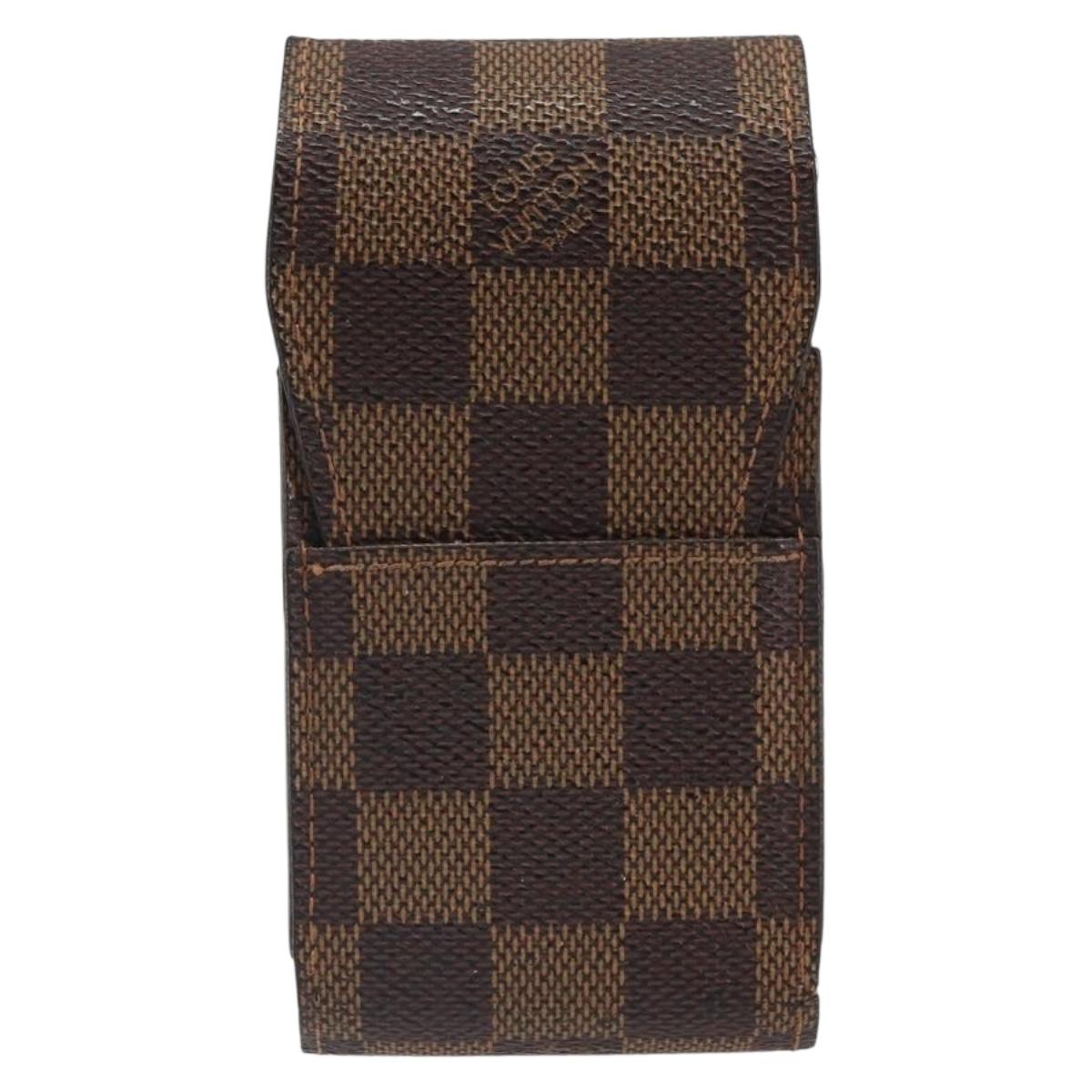 LOUIS VUITTON Damier Ebene Etui Cigarette Case N63024 LV Auth BA9710