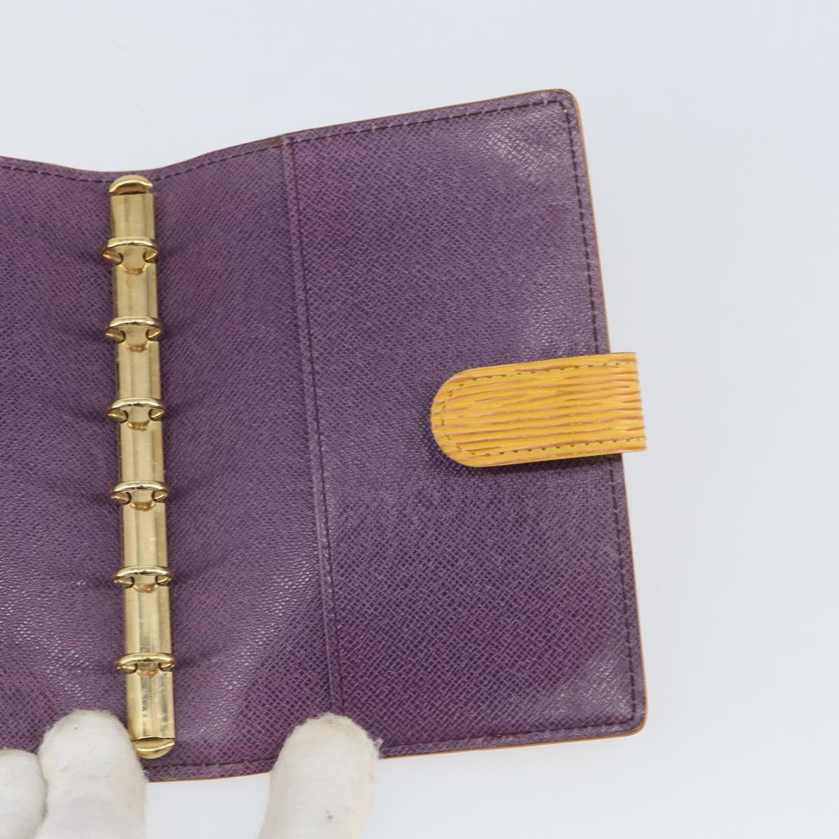 LOUIS VUITTON Epi Agenda PM Day Planner Cover Yellow R20059 LV Auth BA9711