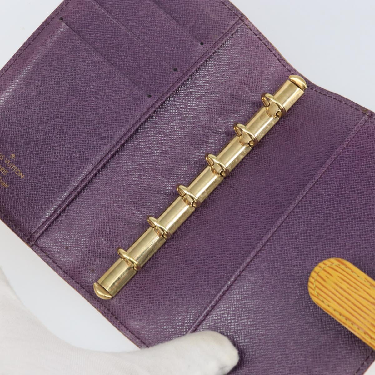LOUIS VUITTON Epi Agenda PM Day Planner Cover Yellow R20059 LV Auth BA9711