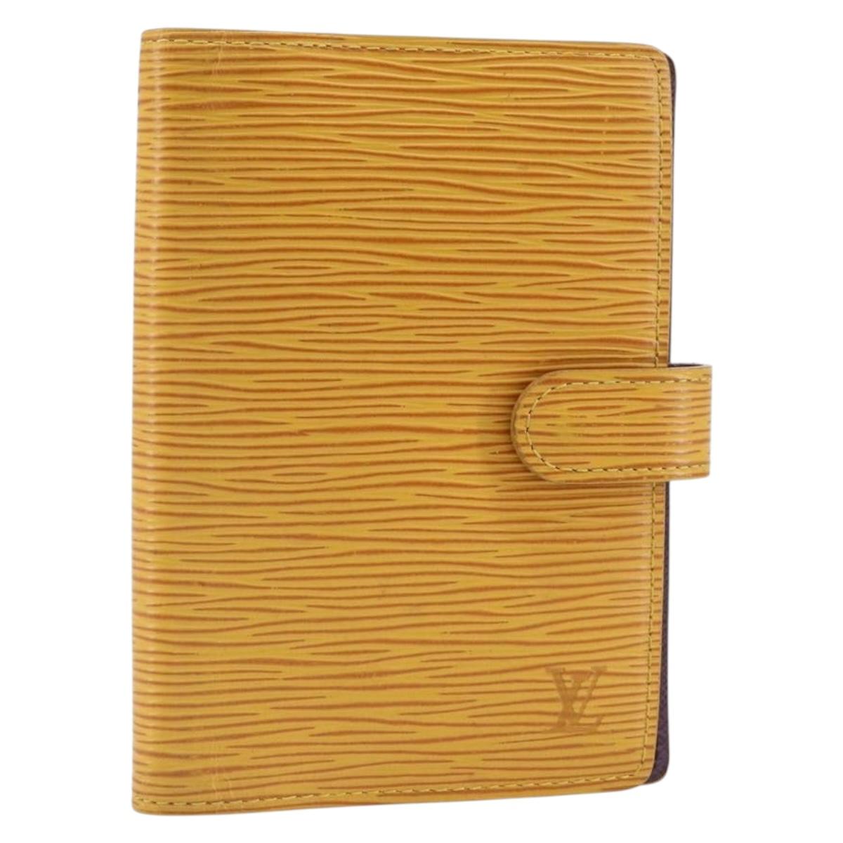 LOUIS VUITTON Epi Agenda PM Day Planner Cover Yellow R20059 LV Auth BA9711