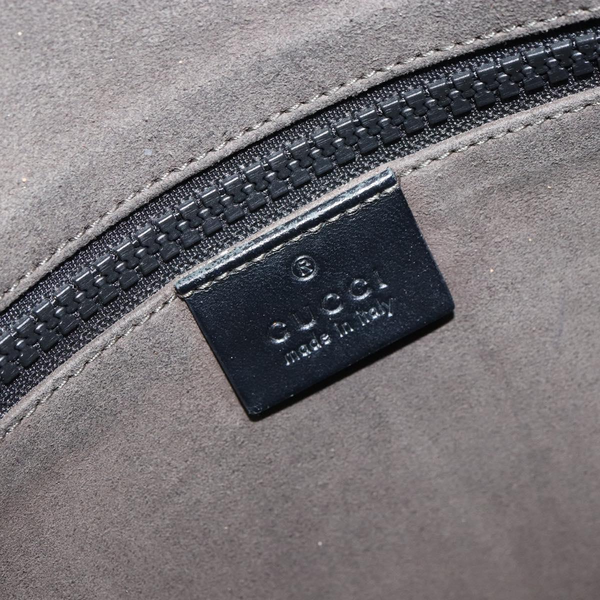 GUCCI GG Supreme Shoulder Bag PVC Beige Silver 406374 Auth BA9716
