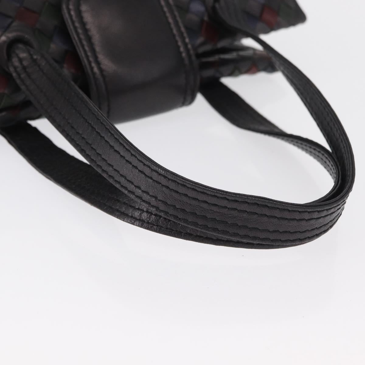 BOTTEGA VENETA INTRECCIATO Hand Bag Leather Brown Gold Auth BA9718