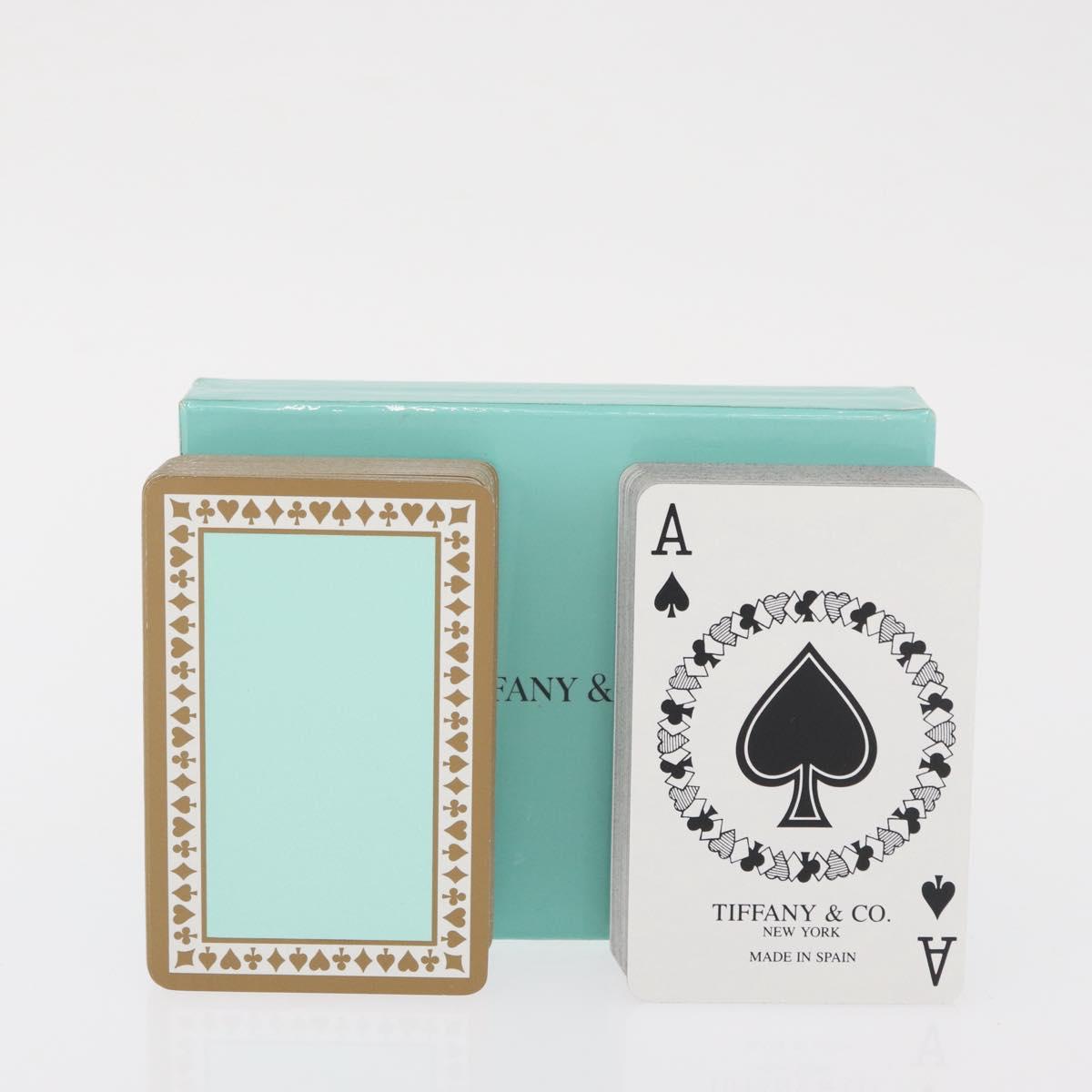 TIFFANY&Co. Playing Cards Turquoise Blue Auth BA9724