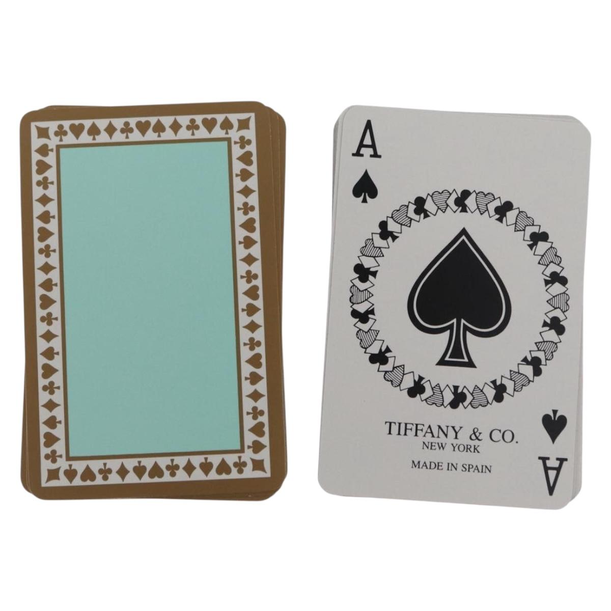 TIFFANY&Co. Playing Cards Turquoise Blue Auth BA9724