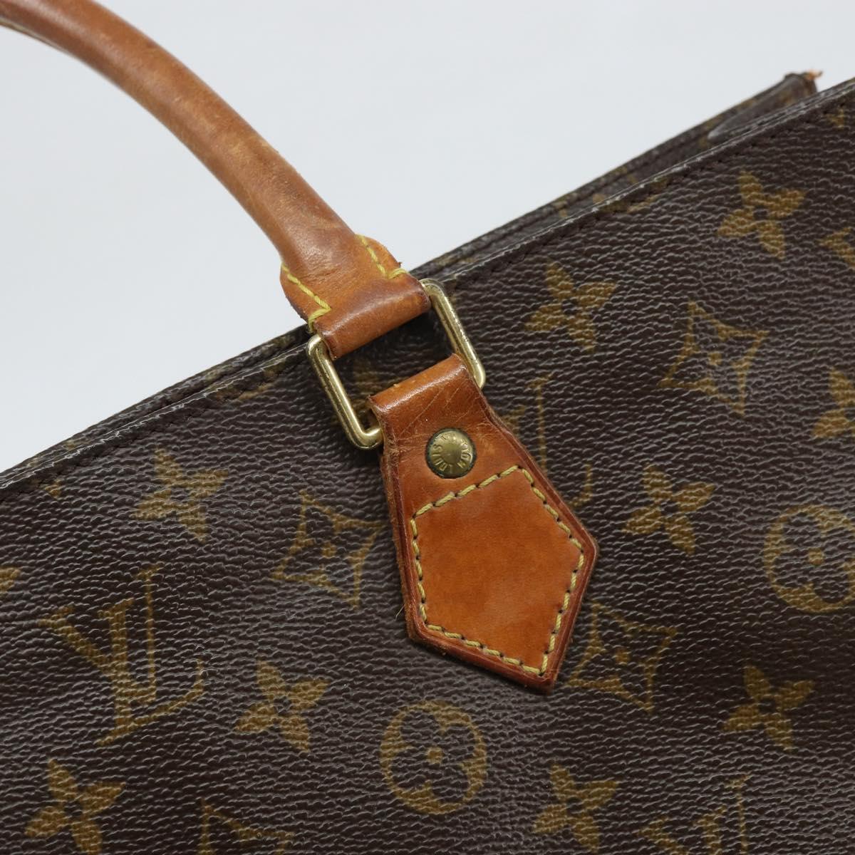 LOUIS VUITTON Monogram Sac Plat Hand Bag M51140 LV Auth BA9730