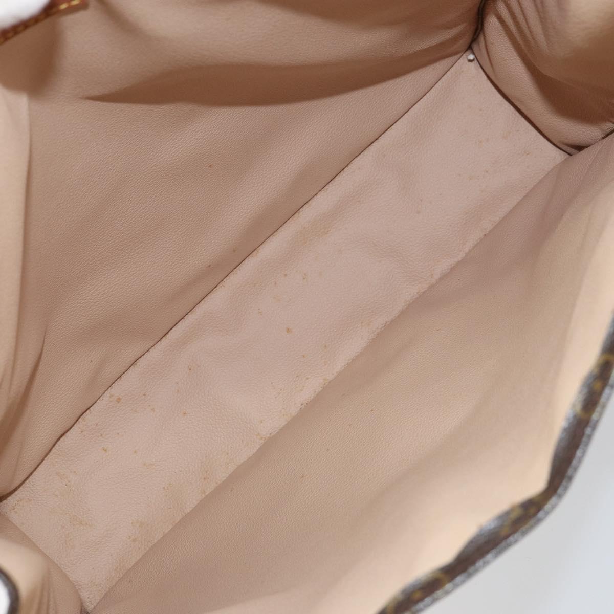 LOUIS VUITTON Monogram Sac Plat Hand Bag M51140 LV Auth BA9730