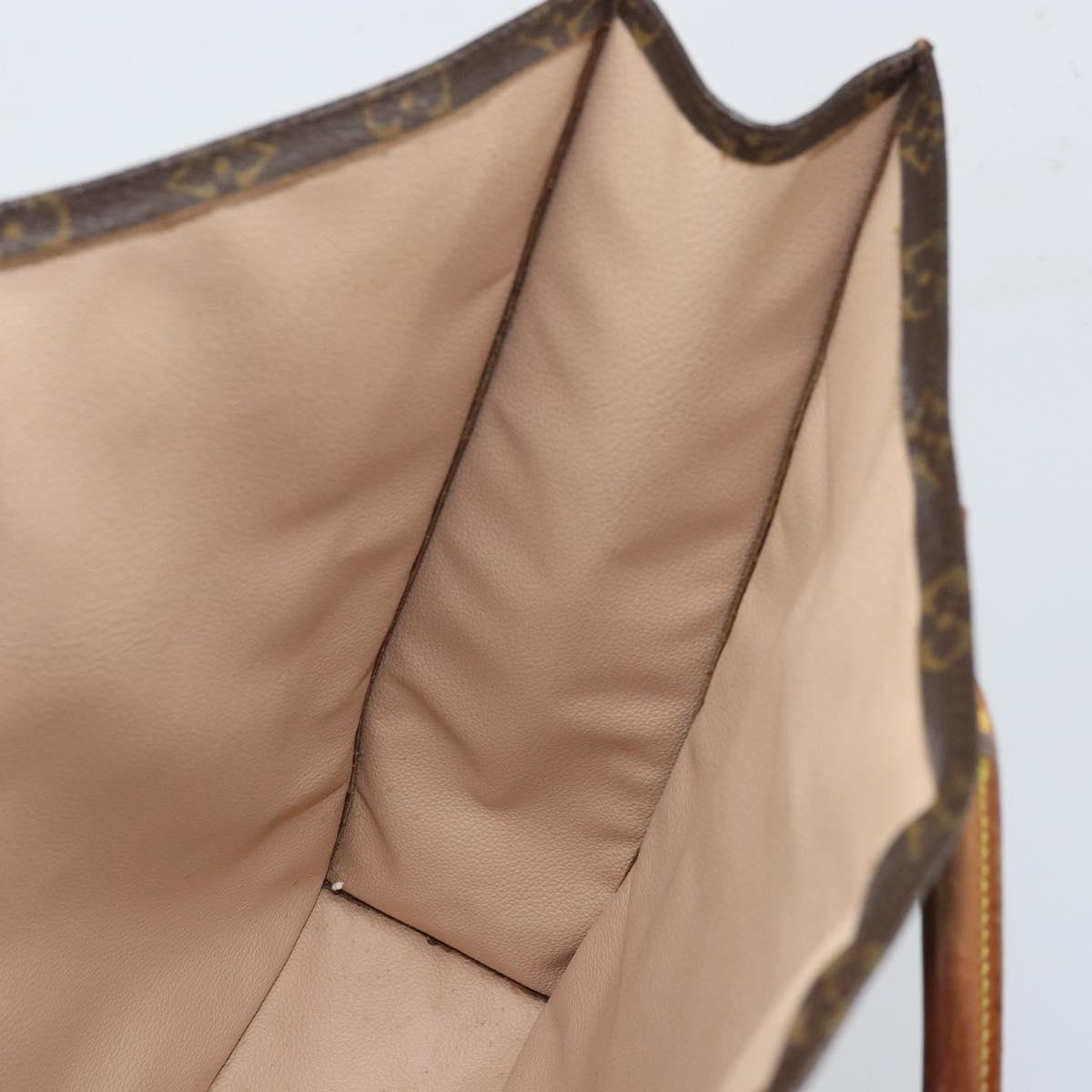 LOUIS VUITTON Monogram Sac Plat Hand Bag M51140 LV Auth BA9730