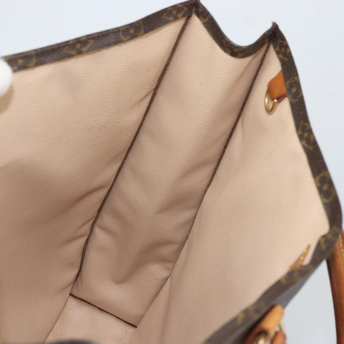 LOUIS VUITTON Monogram Sac Plat Hand Bag M51140 LV Auth BA9730