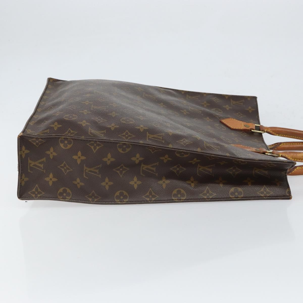 LOUIS VUITTON Monogram Sac Plat Hand Bag M51140 LV Auth BA9730