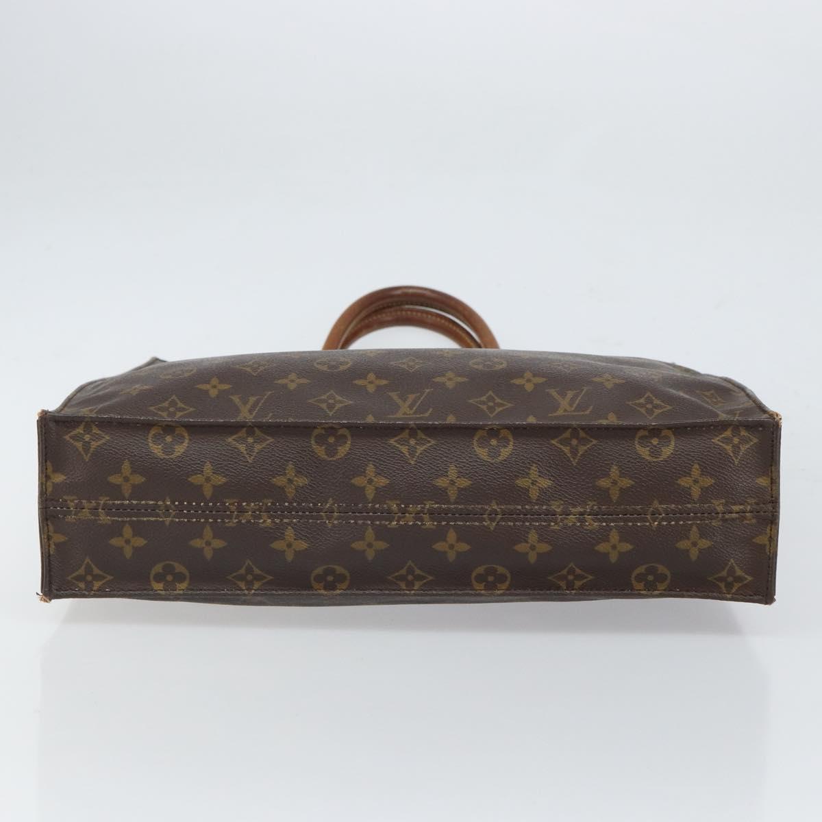 LOUIS VUITTON Monogram Sac Plat Hand Bag M51140 LV Auth BA9730
