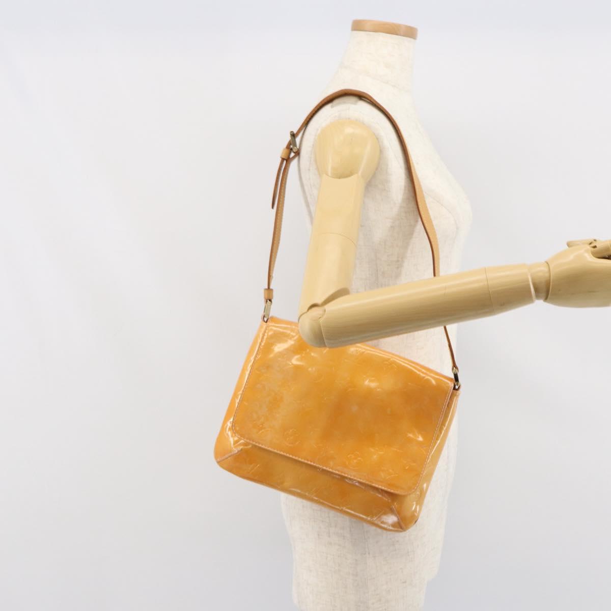 LOUIS VUITTON Vernis Thompson Street Bag Marshmallow Pink M91070 LV Auth BA9732