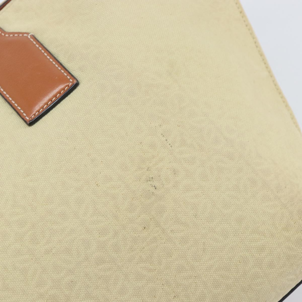 LOEWE Anagram Tote Bag Canvas Beige Auth BA9735
