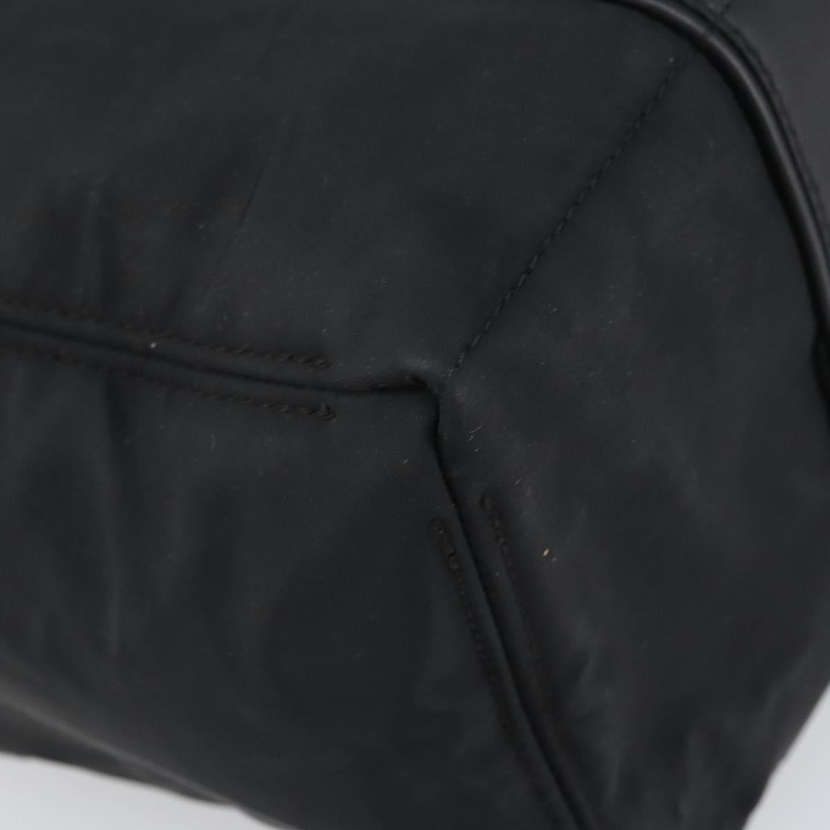 HERMES Acape Luco PM Hand Bag Nylon Black Auth BA9743