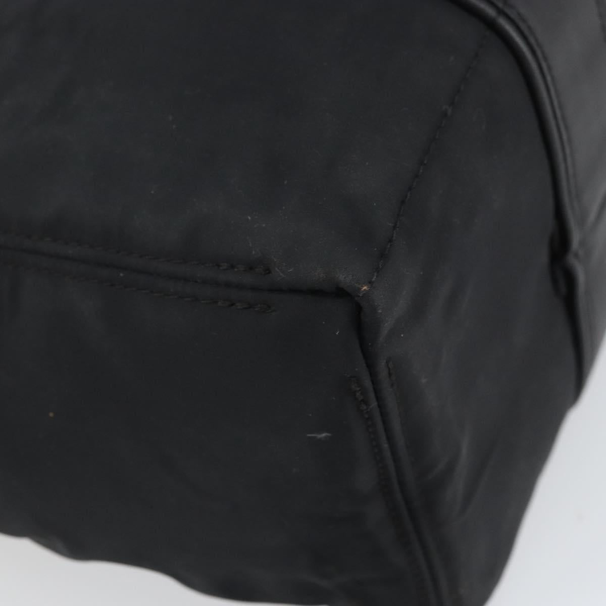 HERMES Acape Luco PM Hand Bag Nylon Black Auth BA9743