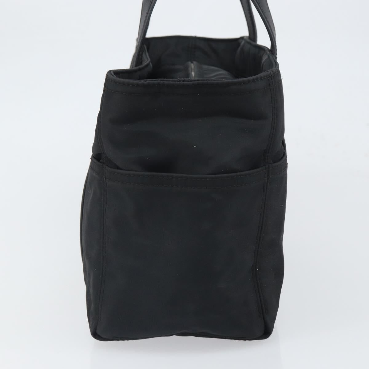 HERMES Acape Luco PM Hand Bag Nylon Black Auth BA9743