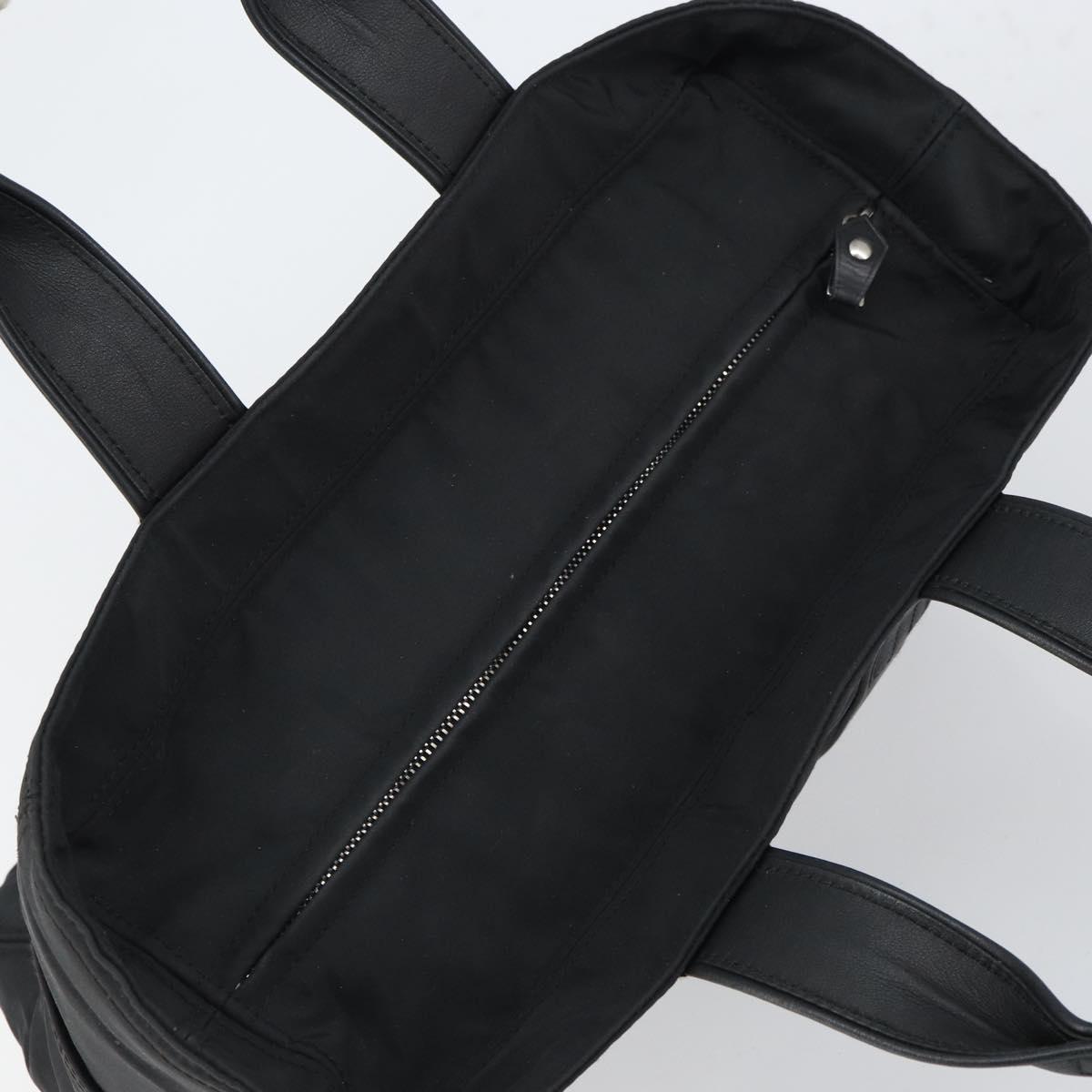 HERMES Acape Luco PM Hand Bag Nylon Black Auth BA9743