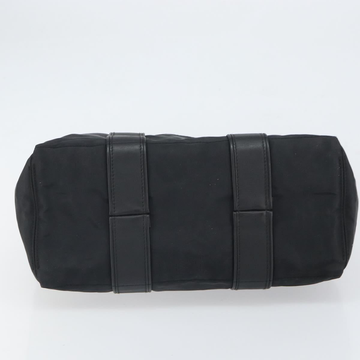 HERMES Acape Luco PM Hand Bag Nylon Black Auth BA9743