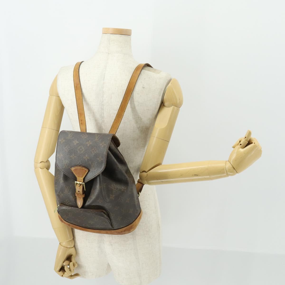 LOUIS VUITTON Monogram Montsouris MM Backpack M51136 LV Auth BA9748A