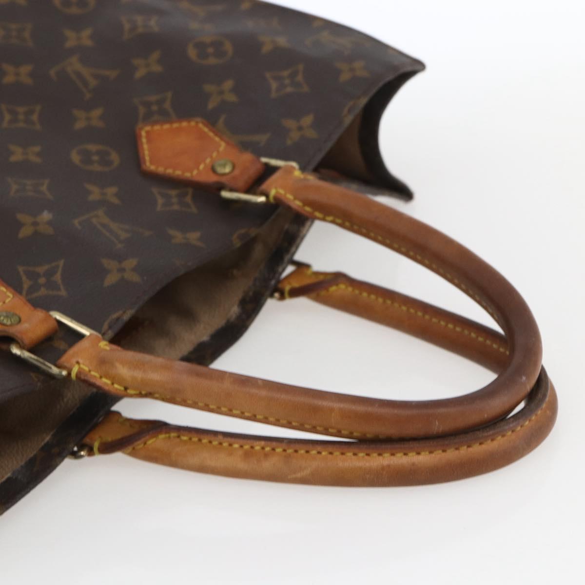 LOUIS VUITTON Monogram Sac Plat Hand Bag M51140 LV Auth BA9754
