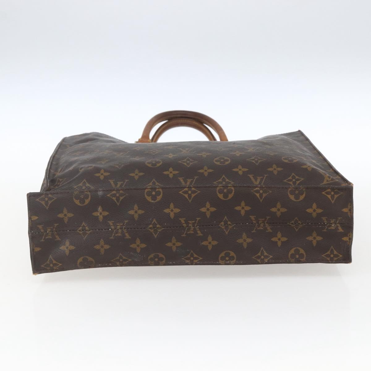 LOUIS VUITTON Monogram Sac Plat Hand Bag M51140 LV Auth BA9754