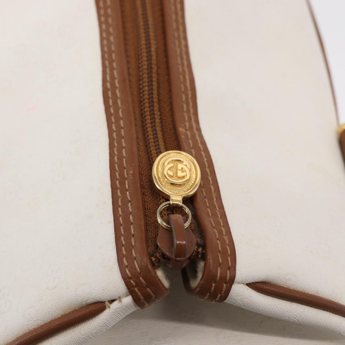GUCCI Micro GG Supreme Hand Bag PVC White Gold 000 39 0158 Auth BA9761